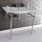 Fauceture KVPB37227W4CP 37-Inch Console Sink with Brass Legs (4-Inch, 3 Hole), White/Polished Chrome KVPB37227W4CP - alternate 3